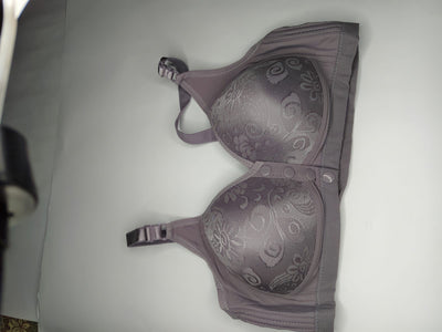 Midnight Bloom – Deep Navy Blue Full Coverage Bra